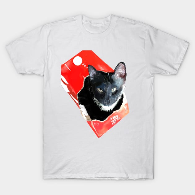 Cola Cat T-Shirt by Lisa Williams Design